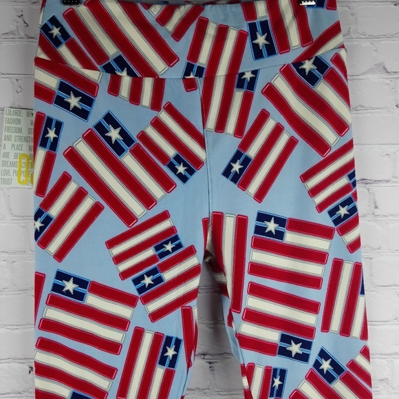 Mom & Me set 2 LIMITED Americana LuLaRoe leggings SOFT High-waist 4th of July - Picture 5 of 8